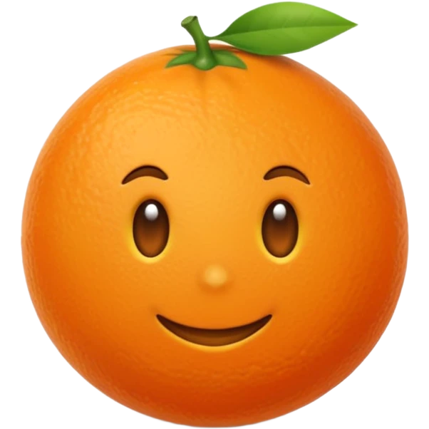 genere moi une seule orange sans les yeux ni la bouche emoji