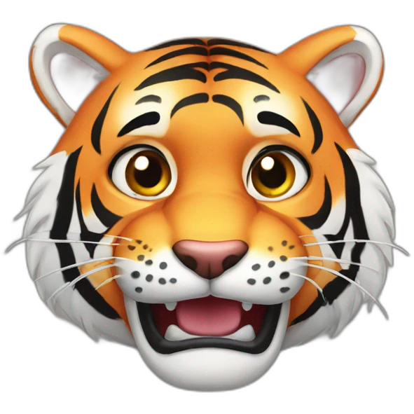 Funny tiger emoji