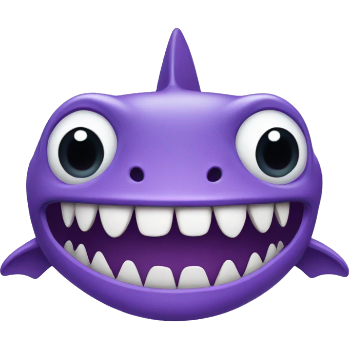 Purple Shark with braces emoji