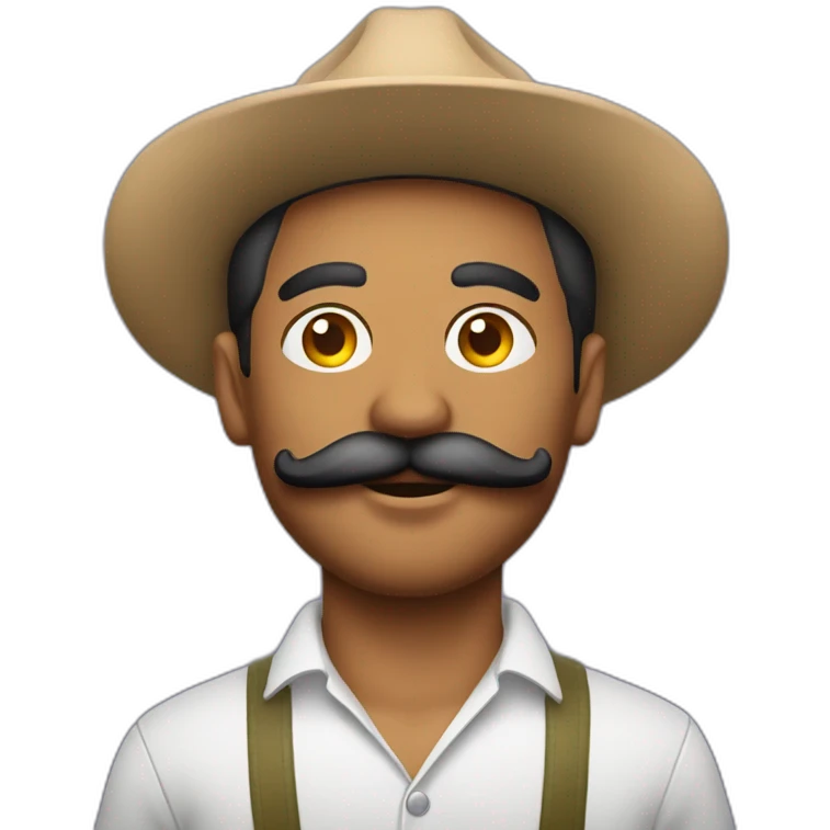  Cuban Man with mustache strenuously carrying balls emoji