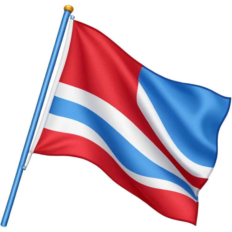 A blue , white and red flag  emoji