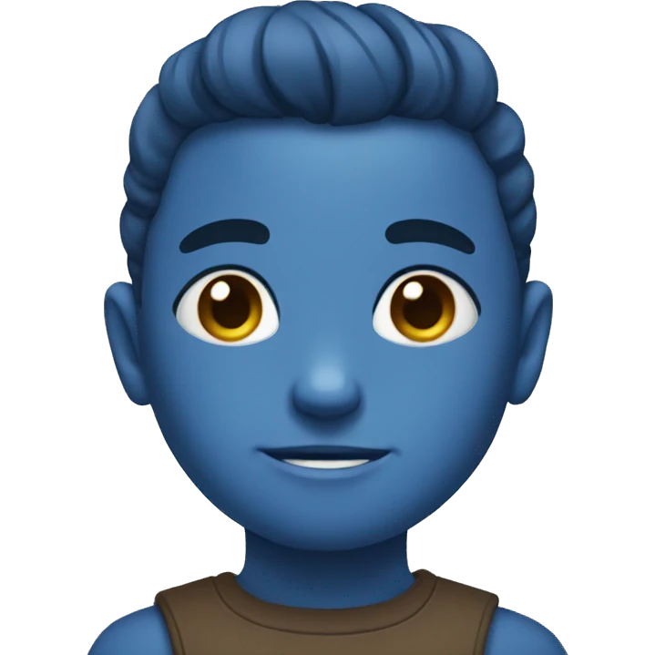 blue innocent and cute emoji emoji