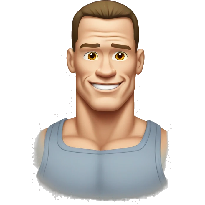 john cena cartoon wearing tee emoji