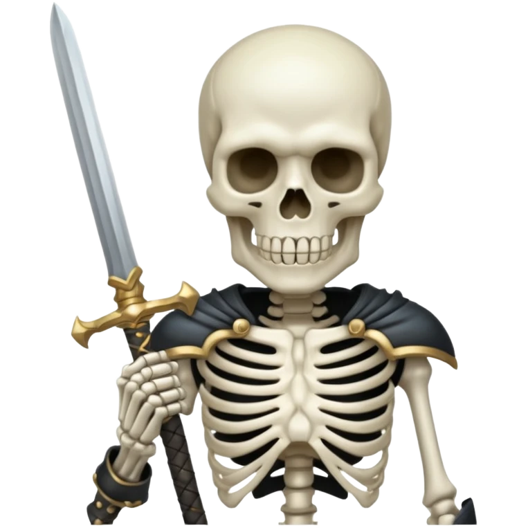 Skelton holding a sword emoji