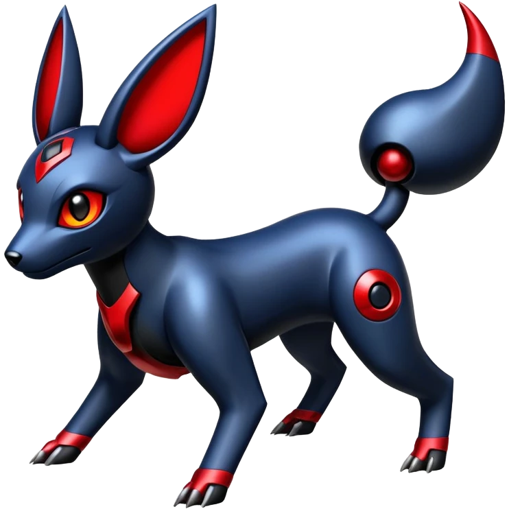Futuristic Umbreon-Houndoom-Genesect-Pokémon-Fakémon-hybrid-creature emoji