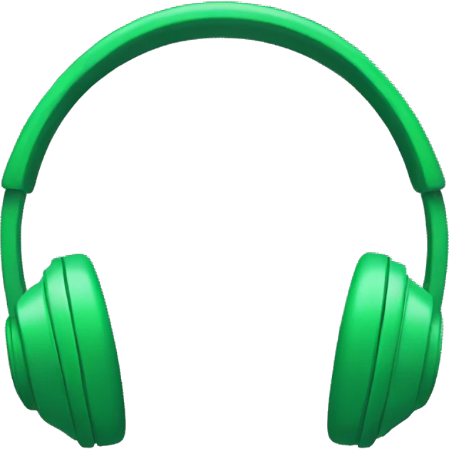 Green Headphones emoji