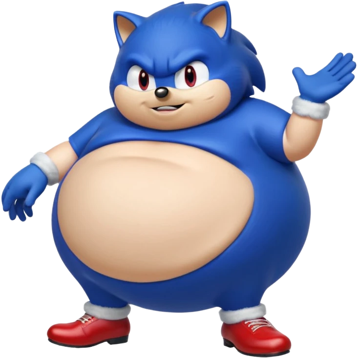 Sonic giant fat rotund belly emoji