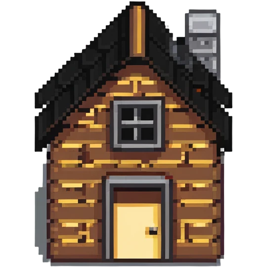 tiny simple house building icon, minimal details, small size emoji