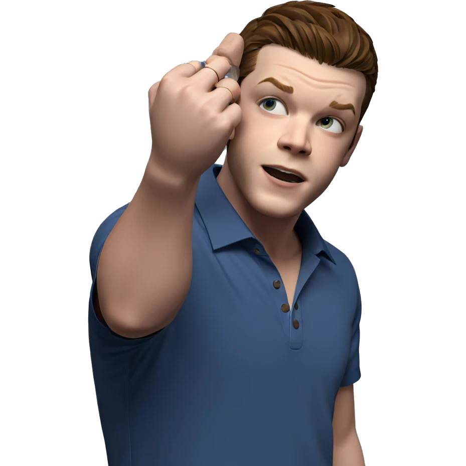 brown haired boy in blue emoji