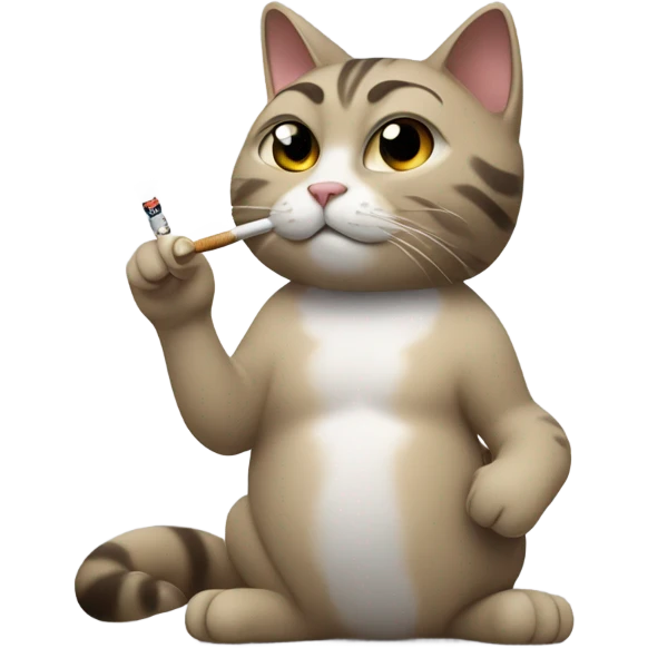 cat smoking emoji