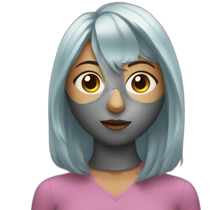 Girl wearing mask  emoji