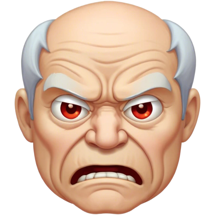 Angry old man emoji