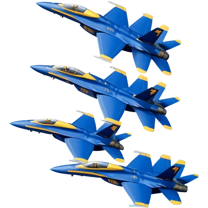 four US Navy Blue Angels f/a-18s flying in diamond formation emoji