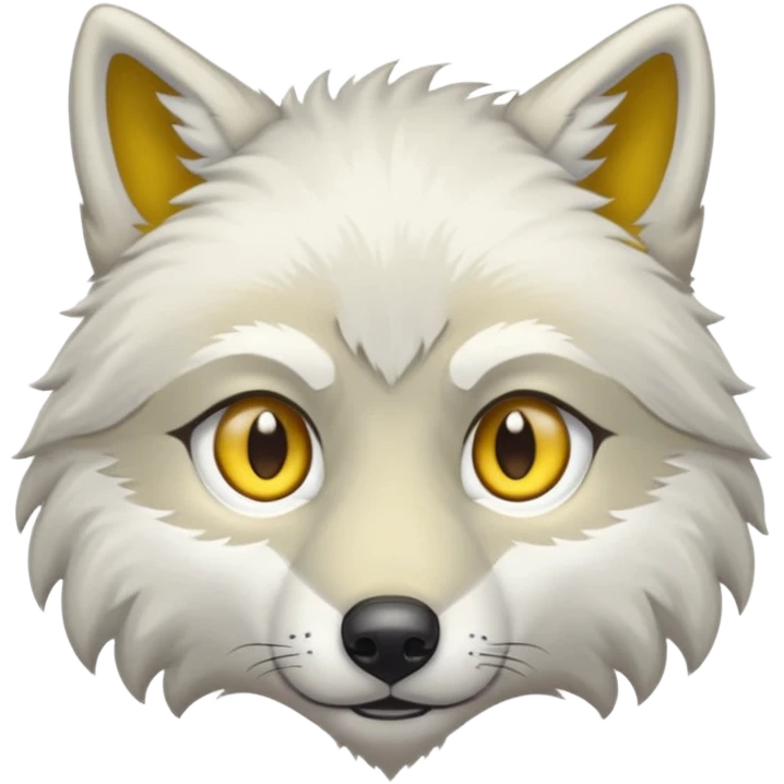 Loup Blanc réaliste pour twitch emoji