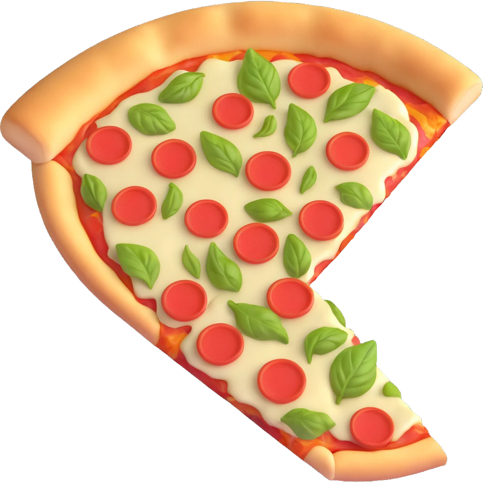 pesto pizza, 3d emoji style emoji
