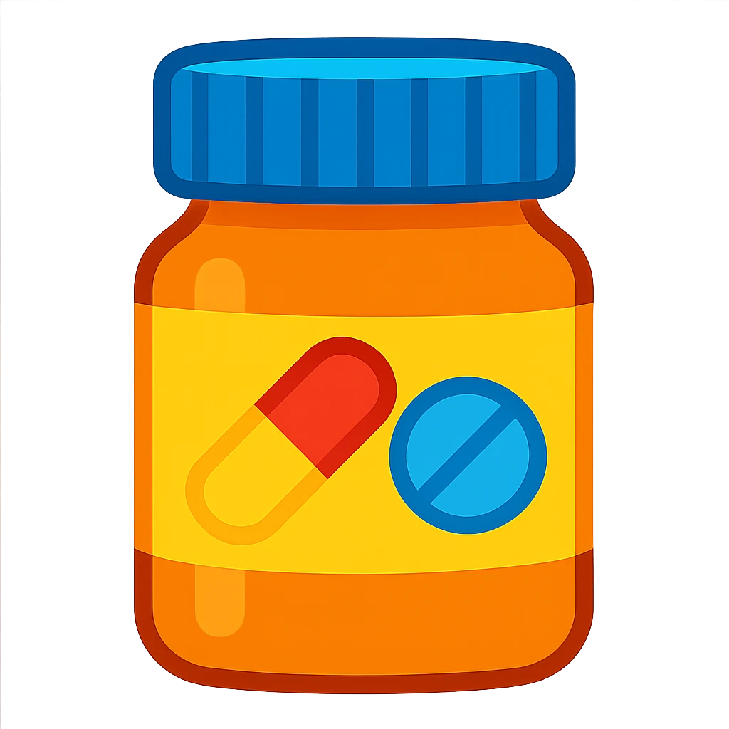 A pill bottle emoji. emoji