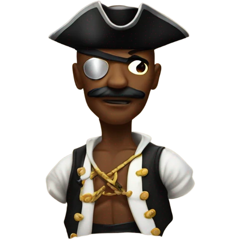 The one-eyed pirate is a boxer
 emoji