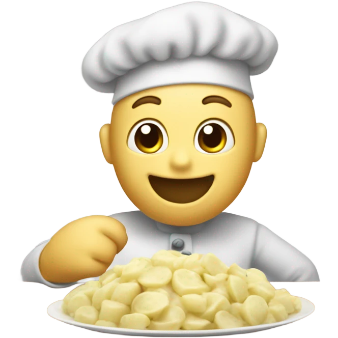 Pilsbury dough boy making potato salad  emoji