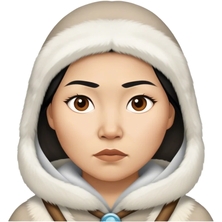 Inuit women photorealistic serious emoji