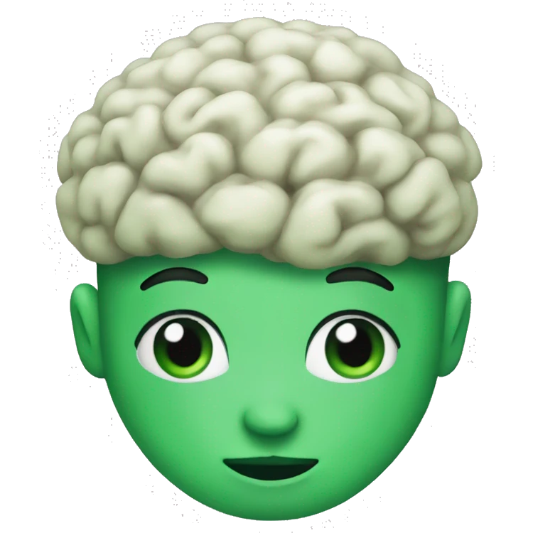 Jade with a brain emoji