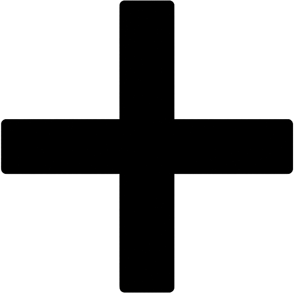 simple black plus sign icon emoji