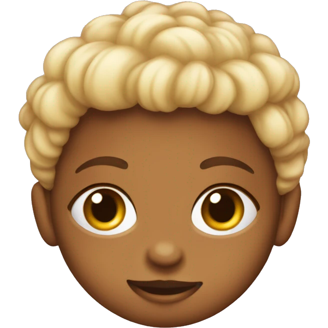 Bebe con chupete con coletas emoji