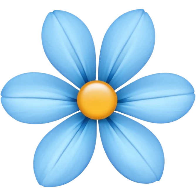 light blue  flower cute  emoji