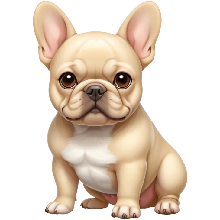 Cream colored French bulldog  emoji
