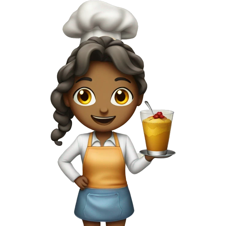 Baking girl apron funny drink emoji