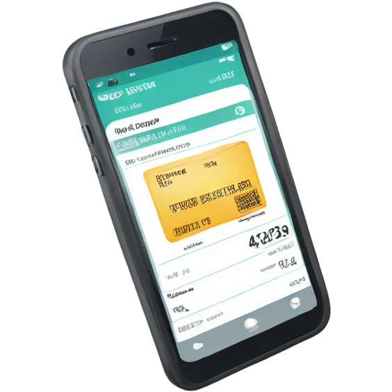 receipt in a phone emoji
