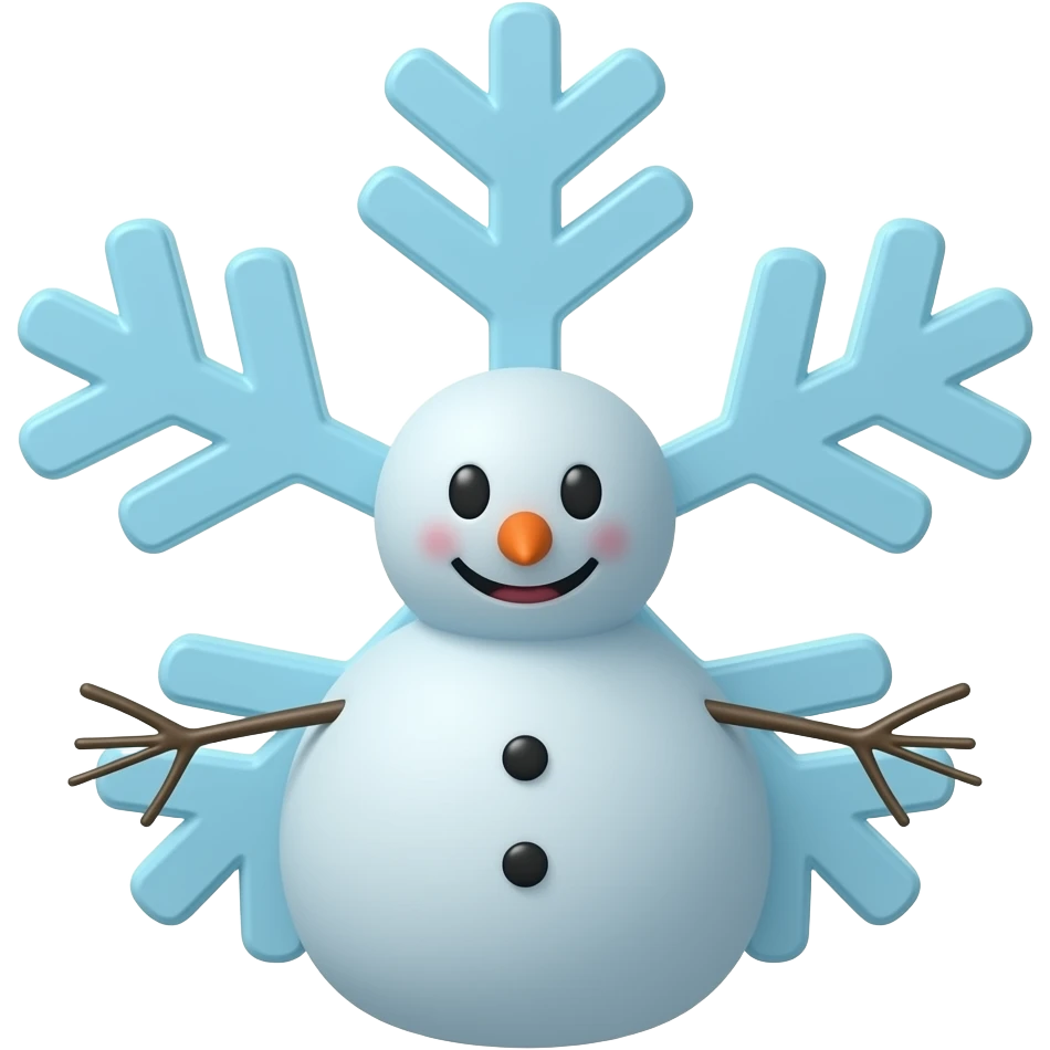 Give me emoji snowflake, this you gave me know and a snowman emoji