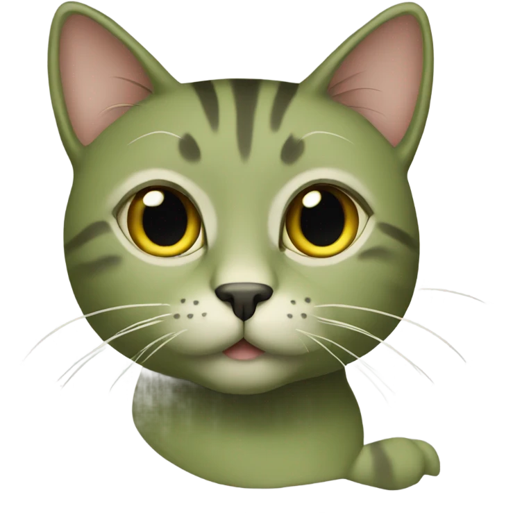 Olive green cat emoji