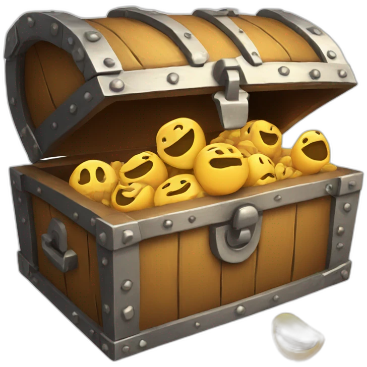 treasure chest with teeth emoji