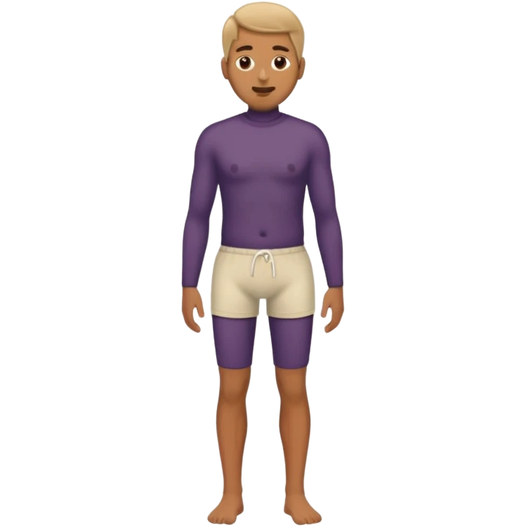 Naked man full body with no pants and penis emoji