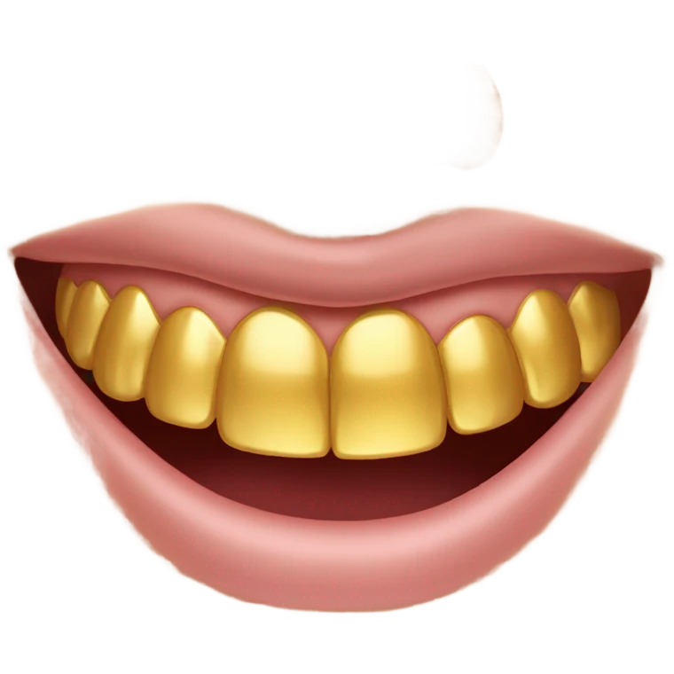 Gold teeth  emoji