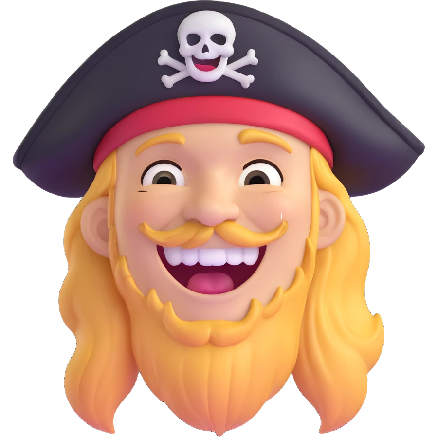 pirate laughing emoji