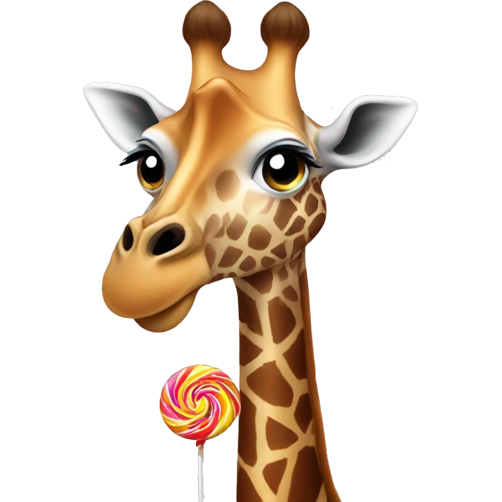 giraffe with lollipop  emoji