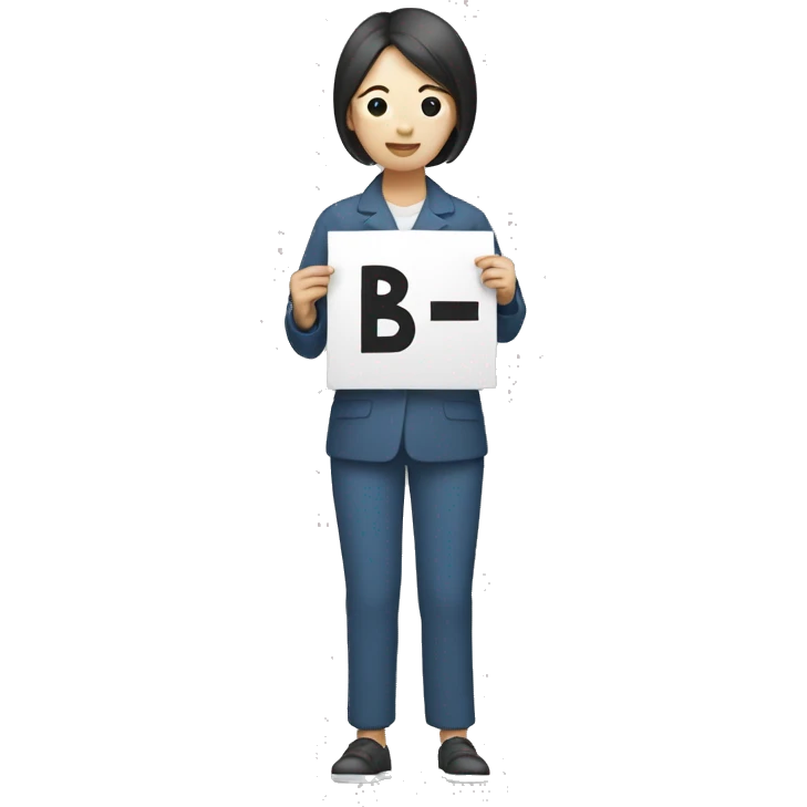 Korean woman holding 4B movement sign emoji