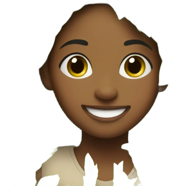 girl smiling in nature emoji