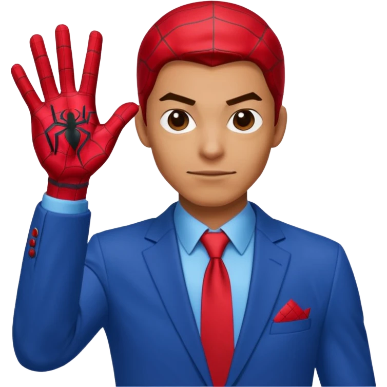 Spiderman just makes an upvote sign with his hand. emoji