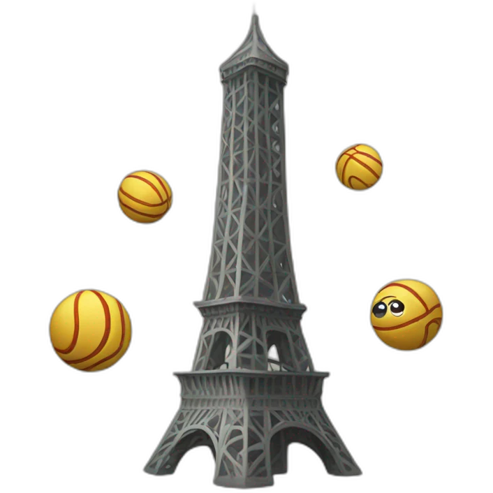 two balls and a tower emoji