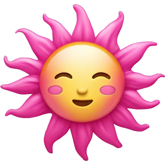 sun with heart of pink emoji