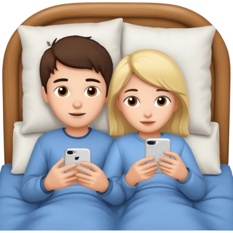 Boy and girl in bed emoji