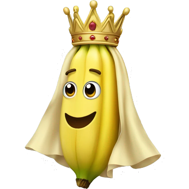 banana with crown and robe emoji