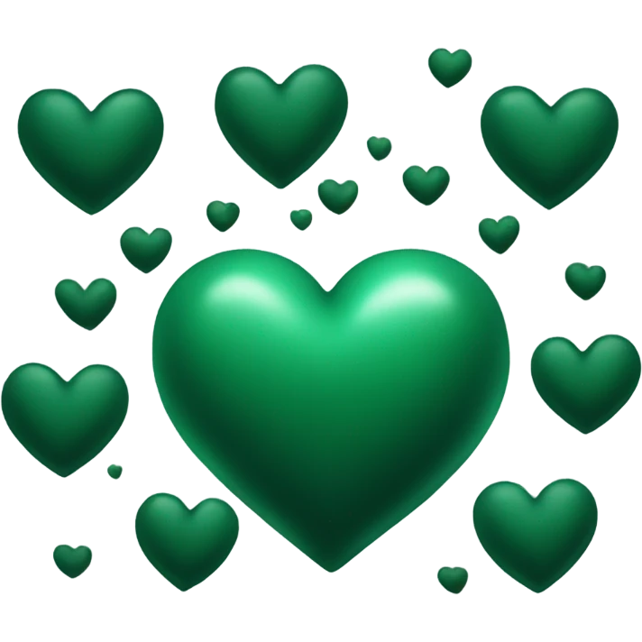 Dark green heart emoji
