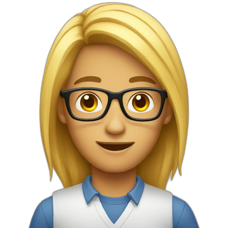 young nerd emoji emoji