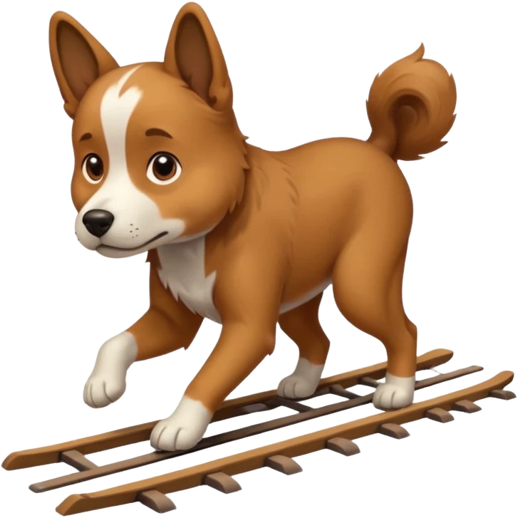 the dog has its head down, looking for tracks emoji