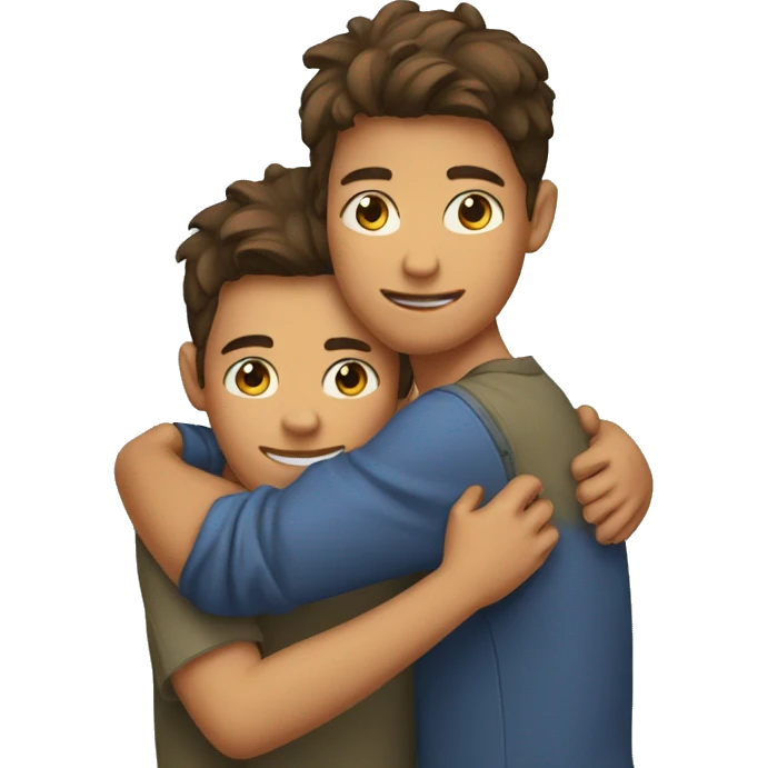 Two boys with hand on each other's shoulders  emoji