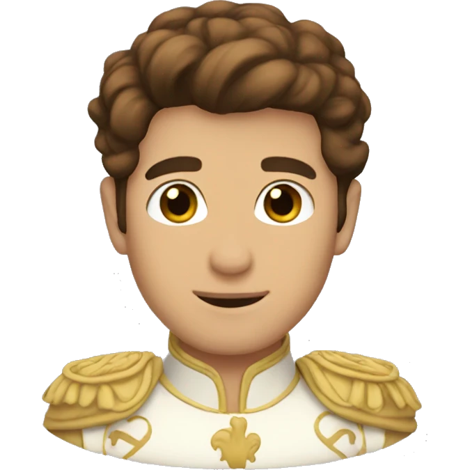 Prince Charming Brown hair emoji