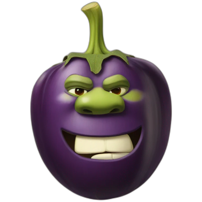 Shrek aubergine emoji
